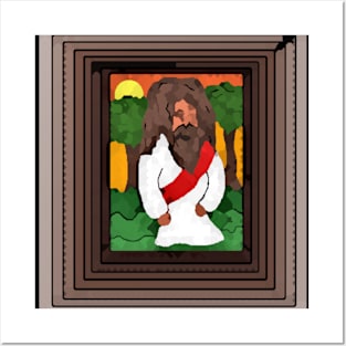 watercolor beautiful Jesus Christ frame Posters and Art